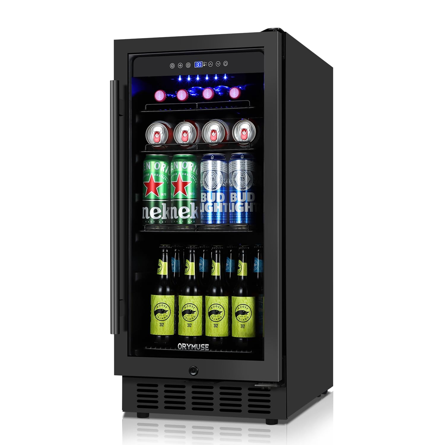 Amazon.com: ORYMUS 15 Inch Beverage Refrigerator, 130 Cans Drink